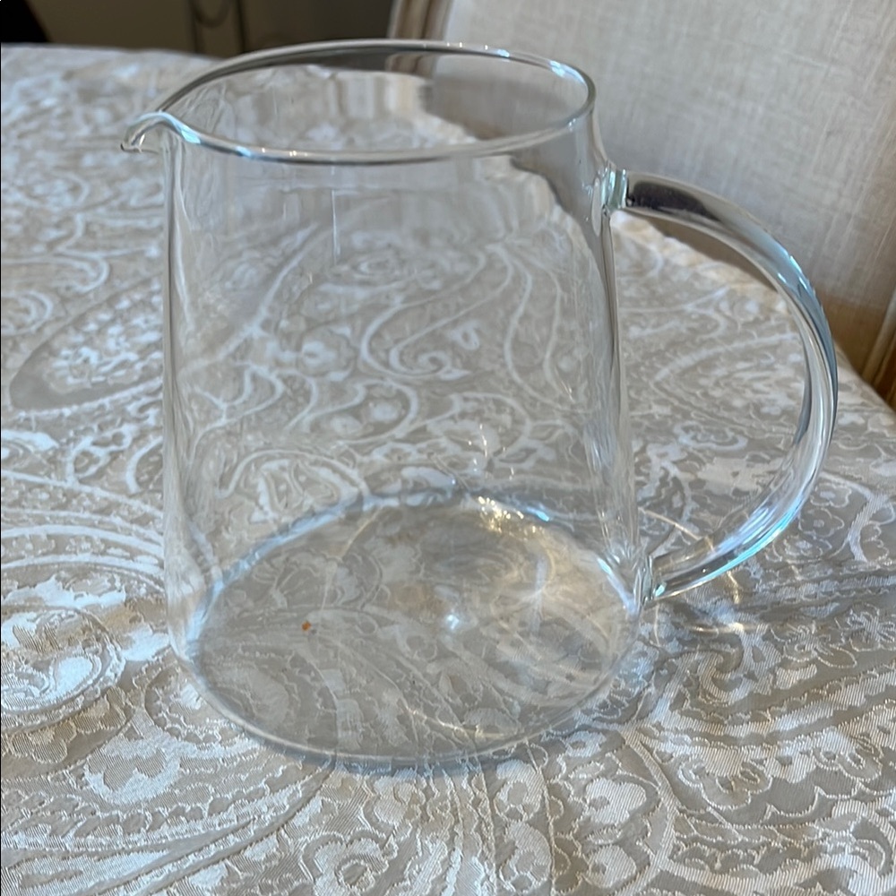 Tea Forte Elegant Clear Glass Pitcher in EUC